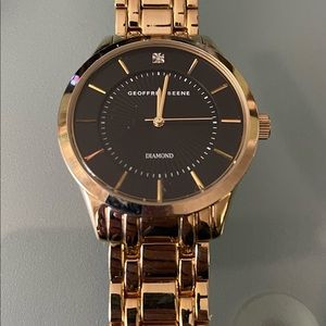 Geoffrey Beene Diamond - Gold colored wristwatch - Stainless Steel